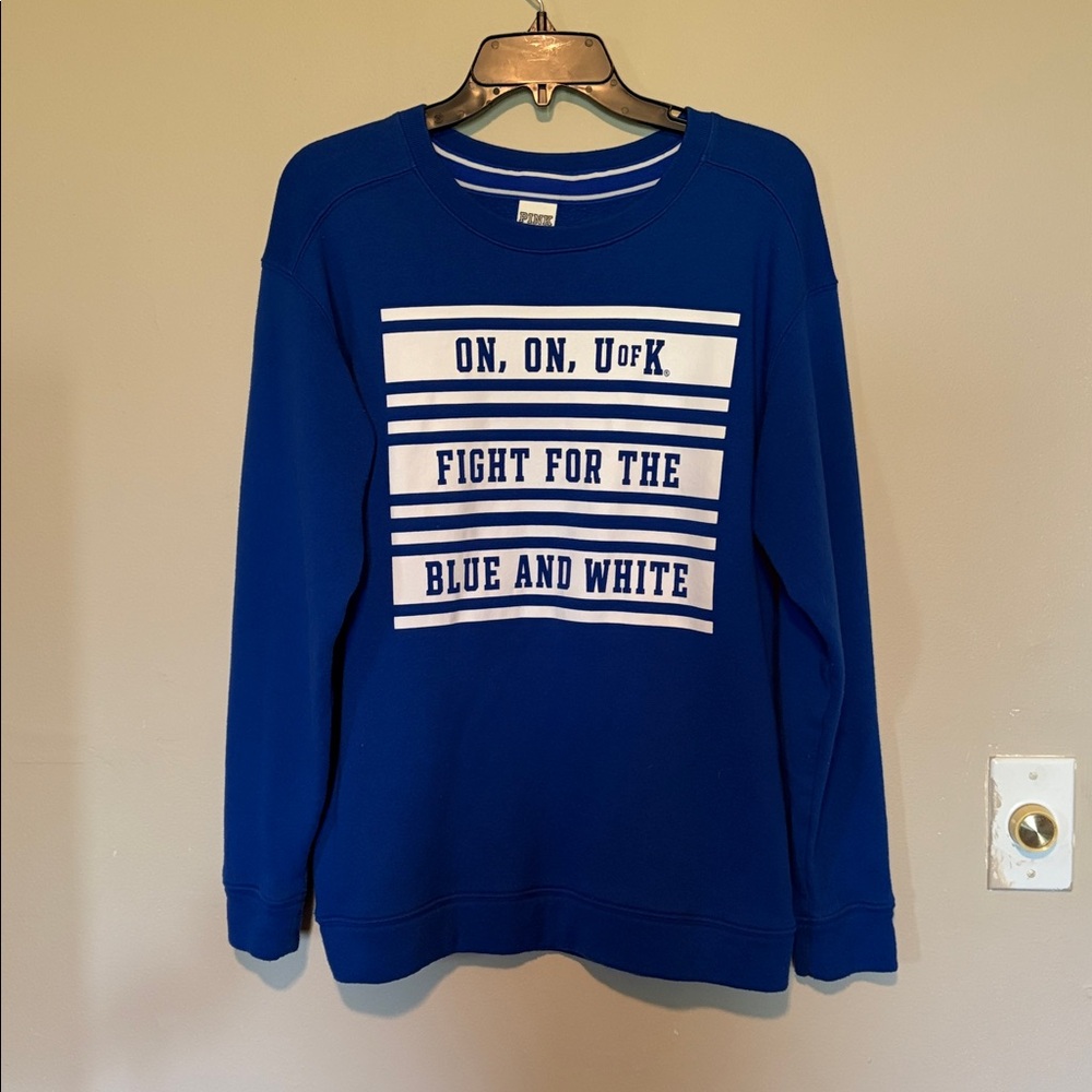 EUC University Of Kentucky Victoria’s Secret PINK Crewneck Sweatshirt blue small